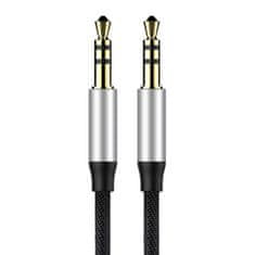 BASEUS 3,5 mm mini jack avdio kabel AUX Baseus Yiven 1,5 m (črno-srebrna)