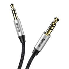 BASEUS 3,5 mm mini jack avdio kabel AUX Baseus Yiven 1,5 m (črno-srebrna)