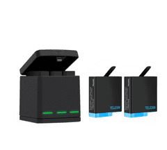 TELESIN Telesin Box trikanalni polnilnik za GoPro Hero 5/6/7/8 + 2 akumulatorja (GP-BNC-801)