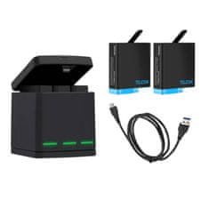 TELESIN Telesin Box trikanalni polnilnik za GoPro Hero 5/6/7/8 + 2 akumulatorja (GP-BNC-801)