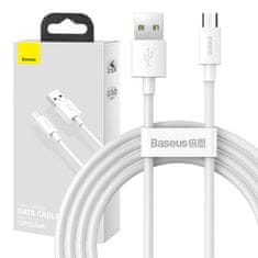 BASEUS Micro USB kabel za USB Baseus Simple Wisdom, 2,1 A, 1,5 m (bel) 2 kos.