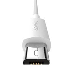 BASEUS Micro USB kabel za USB Baseus Simple Wisdom, 2,1 A, 1,5 m (bel) 2 kos.