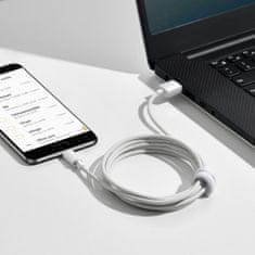 BASEUS Micro USB kabel za USB Baseus Simple Wisdom, 2,1 A, 1,5 m (bel) 2 kos.