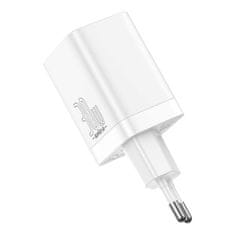 BASEUS Mrežni polnilnik Baseus Super Si Pro Quick Charger USB + USB-C 30 W (bel)