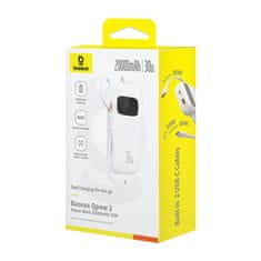 BASEUS Powerbank Baseus QPow 2 20000mAh 30W 2xUSB-C (bela)
