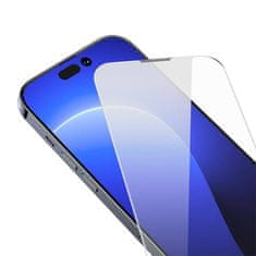 BASEUS Temperirano steklo s protiprašnim premazom 0,3 mm Baseus Crystal za iPhone 14 Pro (2 kos)