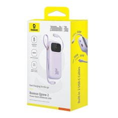 BASEUS Powerbank Baseus QPow 2 20000mAh 30W 2xUSB-C (vijolična)