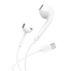Foneng Ušesne slušalke, žične Foneng T15, USB-C, 1,2 m (bele)