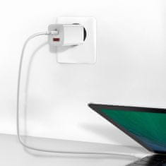 BASEUS Baseus GaN2 Lite omrežni polnilnik, USB + USB-C, 65 W, EU (bel)