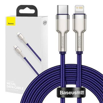 BASEUS USB-C kabel za Lightning Baseus Cafule, 20 W, 2 m (vijoličen)