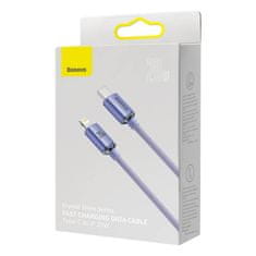 BASEUS USB-C kabel za Lightning Baseus Crystal Shine, 20 W, PD, 1,2 m (vijoličen)