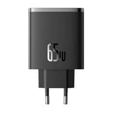 BASEUS Mrežni polnilnik Baseus OS-Cube Pro 2xUSB-C + USB, 65 W (črn)