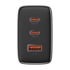 BASEUS Mrežni polnilnik Baseus OS-Cube Pro 2xUSB-C + USB, 65 W (črn)
