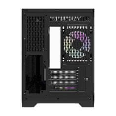 darkFlash Računalniška ohišje Darflash FT418 + 6 ventilatorjev aRGB (črna)