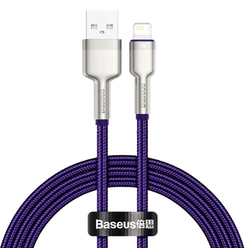BASEUS USB kabel za Lightning Baseus Cafule, 2,4 A, 1 m (vijoličen)