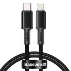 BASEUS USB-C kabel za Lightning Baseus High Density Braided, 20 W, 5 A, PD, 1 m (črn)