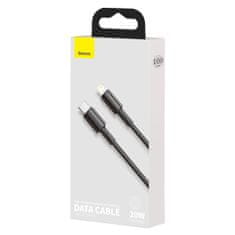 BASEUS USB-C kabel za Lightning Baseus High Density Braided, 20 W, 5 A, PD, 1 m (črn)