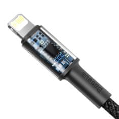 BASEUS USB-C kabel za Lightning Baseus High Density Braided, 20 W, 5 A, PD, 1 m (črn)