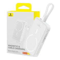 BASEUS Magnetni powerbank Baseus Magnetic Mini 10000mAh, Lightning 20W MagSafe (bel)