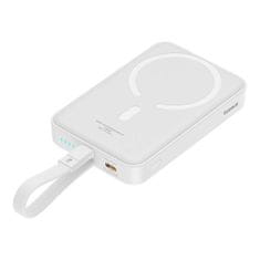 BASEUS Magnetni powerbank Baseus Magnetic Mini 10000mAh, Lightning 20W MagSafe (bel)