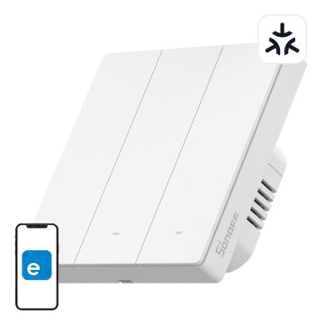 Sonoff Pametni stenski stikalo WiFi SONOFF M5-3C-86W Matter (3-kanalni)