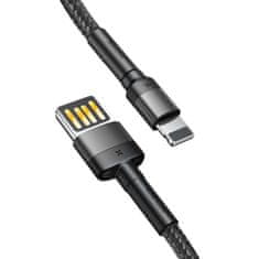 BASEUS Lightning USB kabel (dvosmeren) Baseus Cafule 1,5A 2m (sivo-črn)