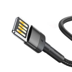 BASEUS Lightning USB kabel (dvosmeren) Baseus Cafule 1,5A 2m (sivo-črn)