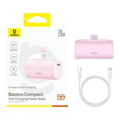 BASEUS Powerbank Baseus Compact USB-C 5000mAh, 20W (roza)