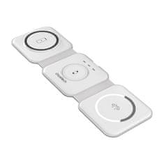 Choetech Magnetni indukcijski polnilnik Choetech T588-F 3v1 15W (bela)