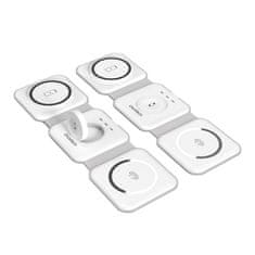 Choetech Magnetni indukcijski polnilnik Choetech T588-F 3v1 15W (bela)