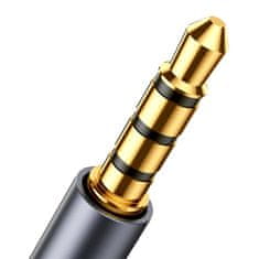 Joyroom Podaljšek kabla AUX Joyroom SY-A09 mini jack 3,5 mm ženski na mini jack 3,5 mm moški, oplet, 1,2 m (črn)