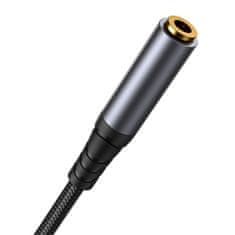 Joyroom Podaljšek kabla AUX Joyroom SY-A09 mini jack 3,5 mm ženski na mini jack 3,5 mm moški, oplet, 1,2 m (črn)