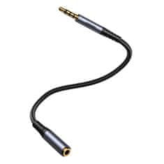 Joyroom Podaljšek kabla AUX Joyroom SY-A09 mini jack 3,5 mm ženski na mini jack 3,5 mm moški, oplet, 1,2 m (črn)