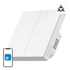 Sonoff Pametni stenski stikalo WiFi SONOFF M5-2C-86W Matter (2-kanalni)