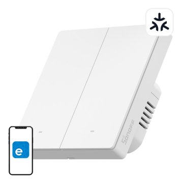 Sonoff Pametni stenski stikalo WiFi SONOFF M5-2C-86W Matter (2-kanalni)