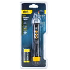 Deli Tools Brezdotični tester napetosti Deli Tools EDL8011, 12/48-1000 V AC (črn)