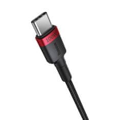 BASEUS Kabel Baseus Cafule USB-C na USB-C 100 W, 1 m, 2 kos (rdeče-črn, sivo-črn)