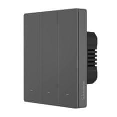 Sonoff Inteligentni stenski stikalo WiFi SONOFF M5-3C-80 (3-kanalni, za okvir, grafitni)