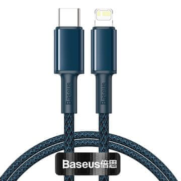 BASEUS USB-C kabel za Lightning Baseus High Density Braided, 20 W, 5 A, PD, 2 m (modra)