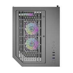 darkFlash Računalniška ohišje Darflash FT350 + 5 ventilatorjev aRGB (črna)