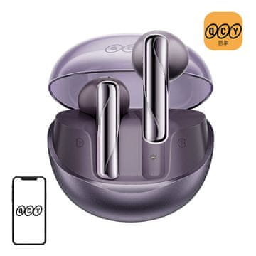 QCY Slušalke TWS QCY AilyBuds Clear T32 (vijolične)