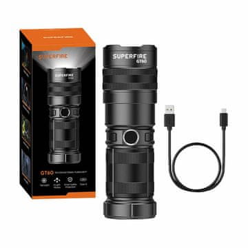 Superfire Svetilka Superfire GT60, 2600 lm, USB-C