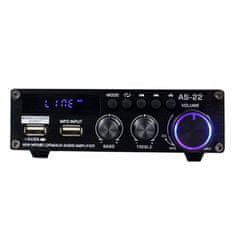 Blitzwolf Avdio ojačevalnik Blitzwolf AS-22, 45 W, Bluetooth 5.0, USB + daljinski upravljalnik (črn)