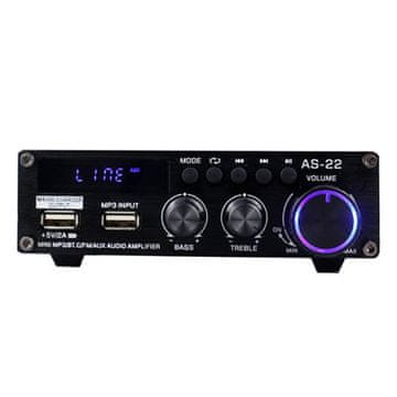 Blitzwolf Avdio ojačevalnik Blitzwolf AS-22, 45 W, Bluetooth 5.0, USB + daljinski upravljalnik (črn)