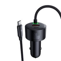 Mcdodo Avtomobilski polnilnik Mcdodo CC-0370, USB-C, Lightning, 120 W, zložljivi kabli