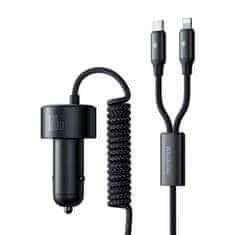 Mcdodo Avtomobilski polnilnik Mcdodo CC-0370, USB-C, Lightning, 120 W, zložljivi kabli