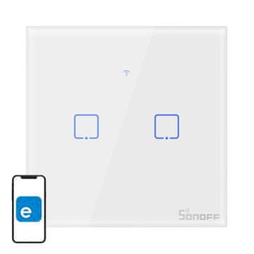 Sonoff Dotikni stikalo za vklop svetlobe WiFi + RF 433 Sonoff T1 EU TX (2-kanalni)