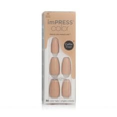KISS imPRESS Color Coffin Shape umetni nohti 30 kos Odtenek 506 latte