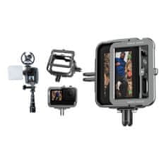 TELESIN Aluminijski zaščitni okvir Telesin za GoPro Hero 12 / 11 / 10 / 9 z navpičnim držalom