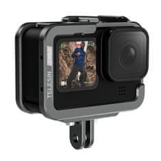 TELESIN Aluminijski zaščitni okvir Telesin za GoPro Hero 12 / 11 / 10 / 9 z navpičnim držalom